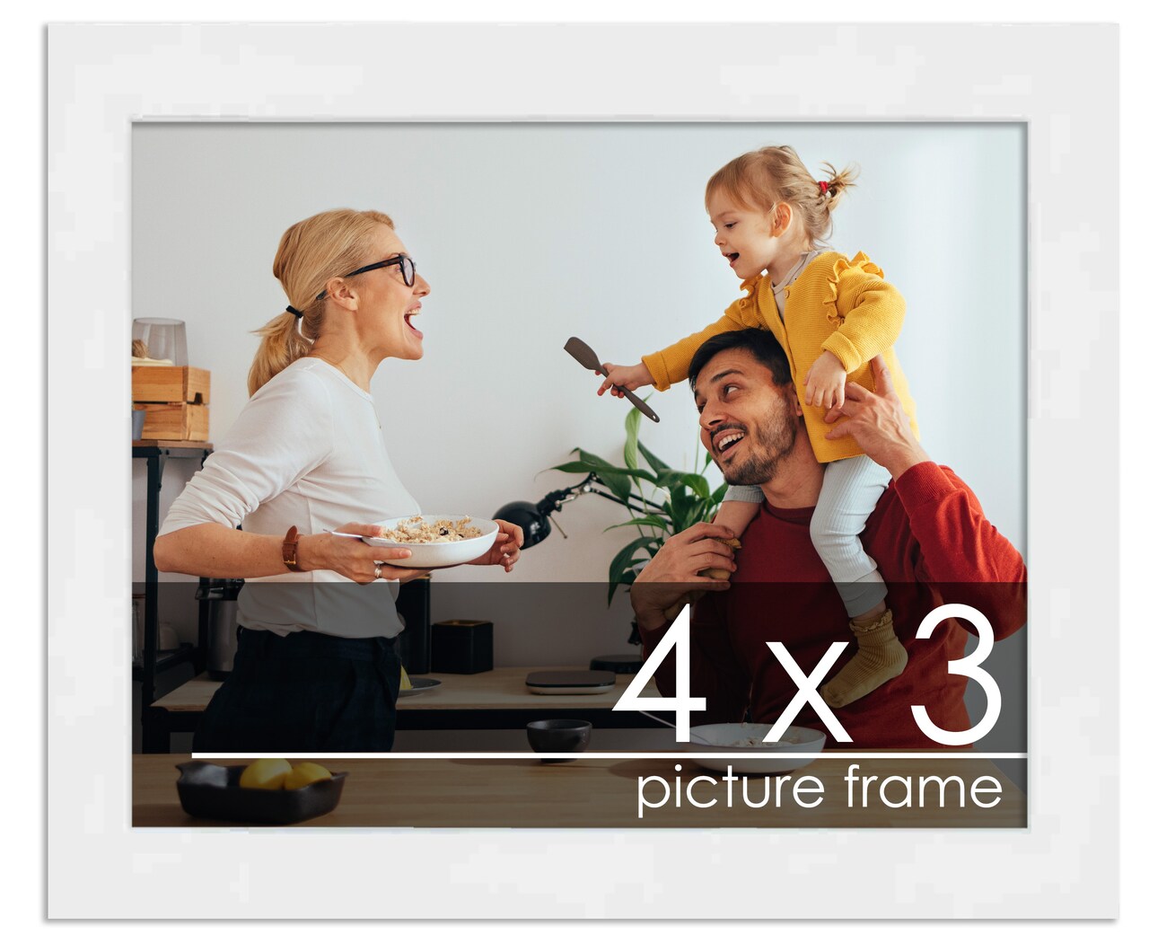 4x3 Solid Wood Picture Frame with UV-Resistant Acrylic & Acid-Free Backing, Available in 6 Finishes: Matte Black, Matte White, Metallic Bronze, Silver, Natural Wood Grain & Mahogany